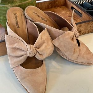 Jeffery Campbell chunky suede mules size 9